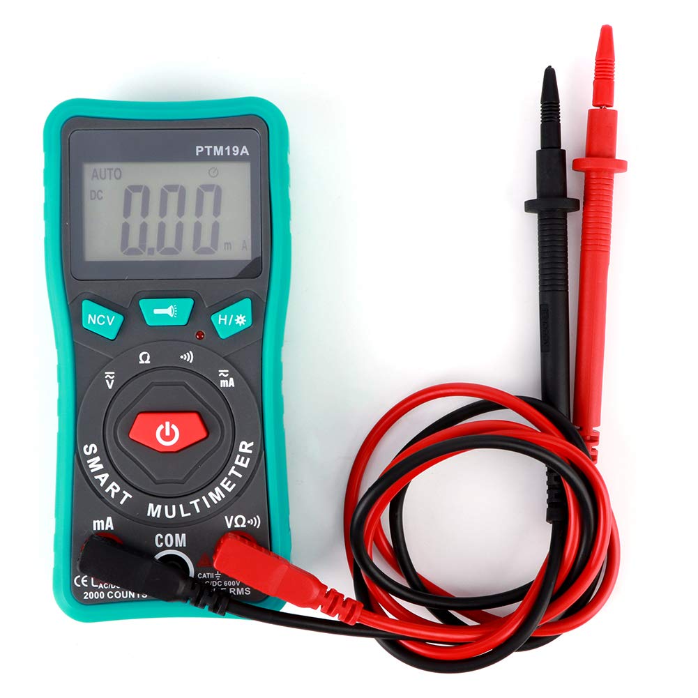 PTM19A LCD Digital Multimeter for DC AC Voltage Current NCV Testing with Accurate Measurement