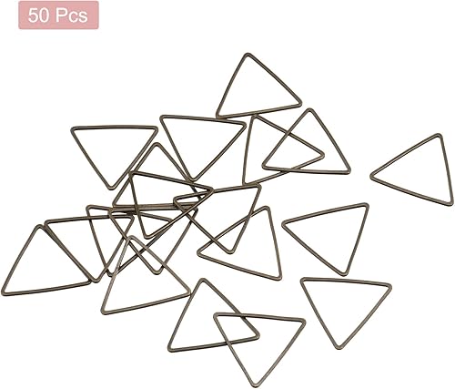 Miniatura 10 de MECCANIXITY Aro de abalorios triangular, anillo de enlace geométrico hueco triangular para hacer joyas