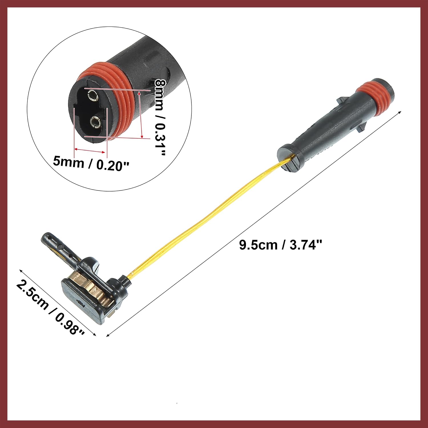 2pcs 2115401717 Front Rear Disc Break Pad Wear Sensor for Mercedes-Benz CL500 2000-2006 for Mercedes-Benz S430 2000-2006 Replace Parts