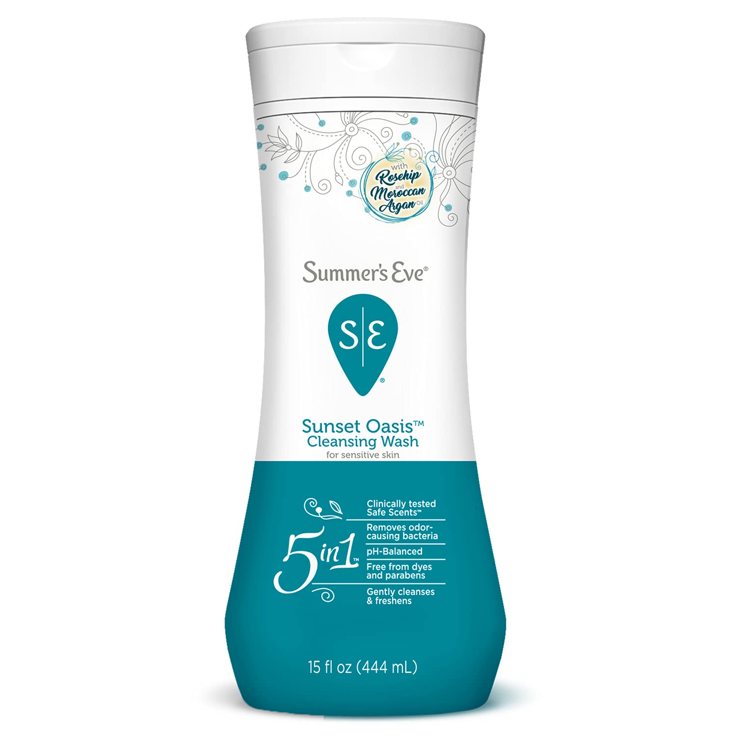 Summer's Eve Cleansing Wash | Sunset Oasis | Gynecologist Tested | 15 fl oz
