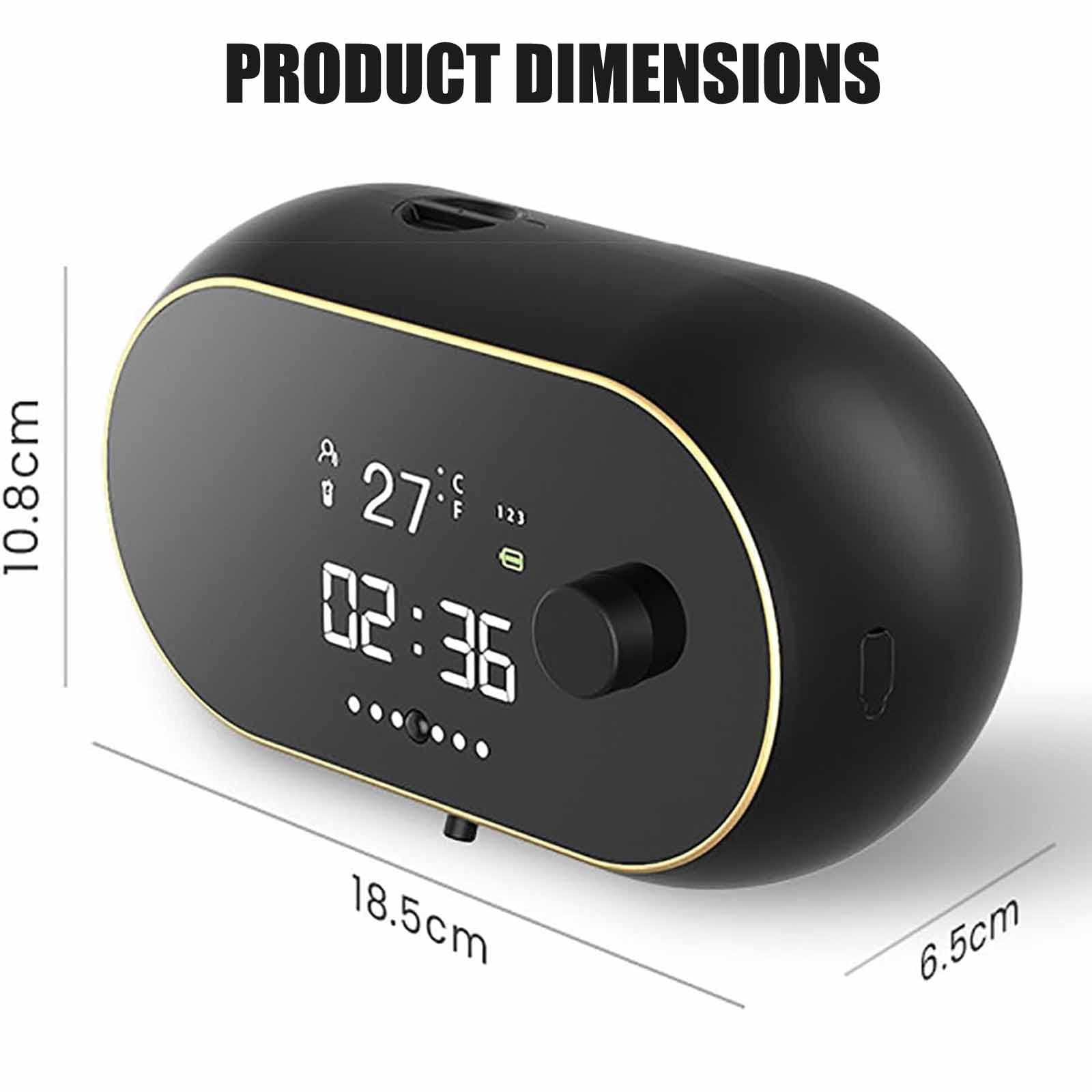 Dispensador de jabón líquido sin contacto montado en la pared de 450 ml, dispensador automático de jabón de espuma sin contacto con sensor de temperatura de tiempo, recordatorio automático de líquido