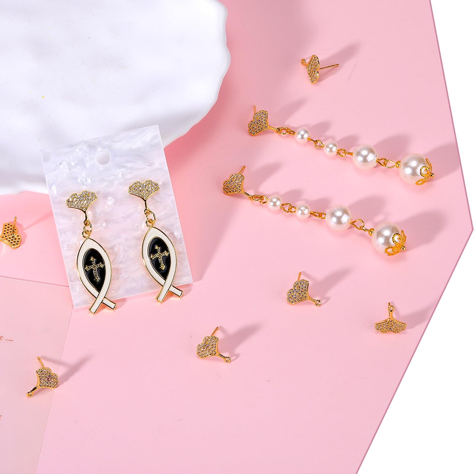 Beaupretty Lot De 50 Boucles D'Oreilles Transparents