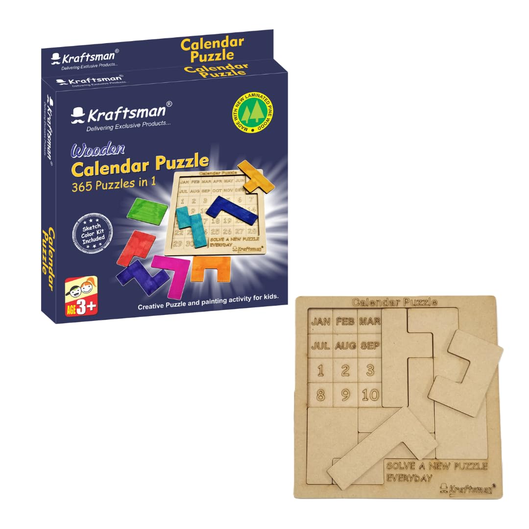 Kraftsman Color Your Puzzle Travel Games for 4+ Kids Fun Learning Educational Board Game (Calendar Puzzle) (B0CLJX3BFV) Amazon Price History, Amazon Price Tracker
