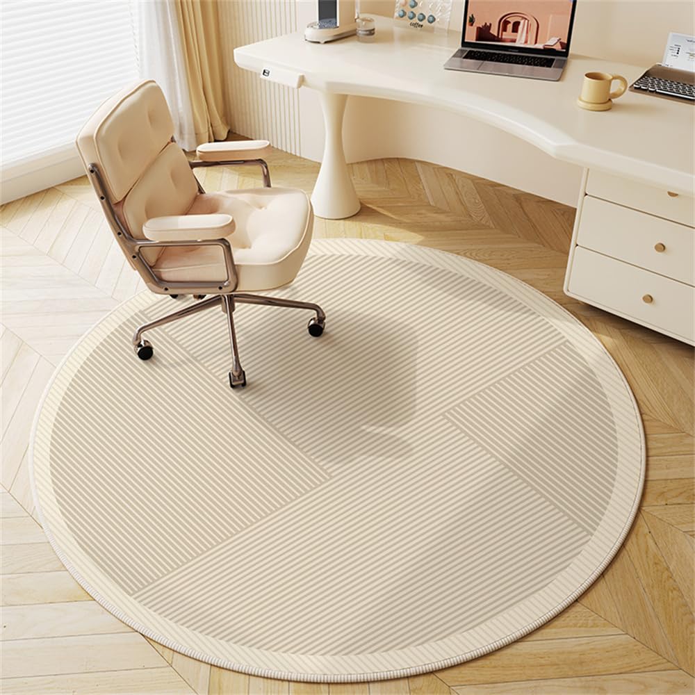 Odot Alfombra para Silla de Escritorio Redonda, Alfombra Protectora Suelo Silla Ruedas Antideslizante Gaming, Tapete de Protección de Oficina, para Parqué Suelos Duros (cÃrculo,100cm)