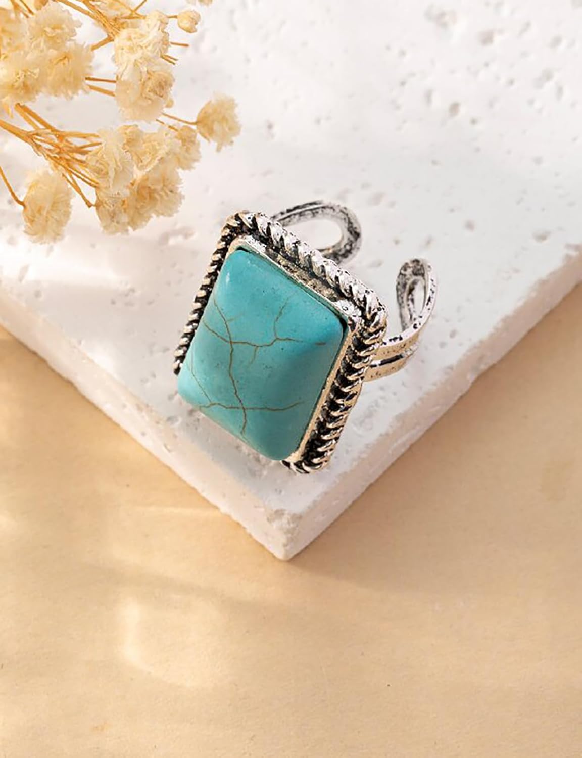 TOPACC Western Jewelry for Women White Turquoise Cowgirl Necklace with Boho Earings Set - Image 6