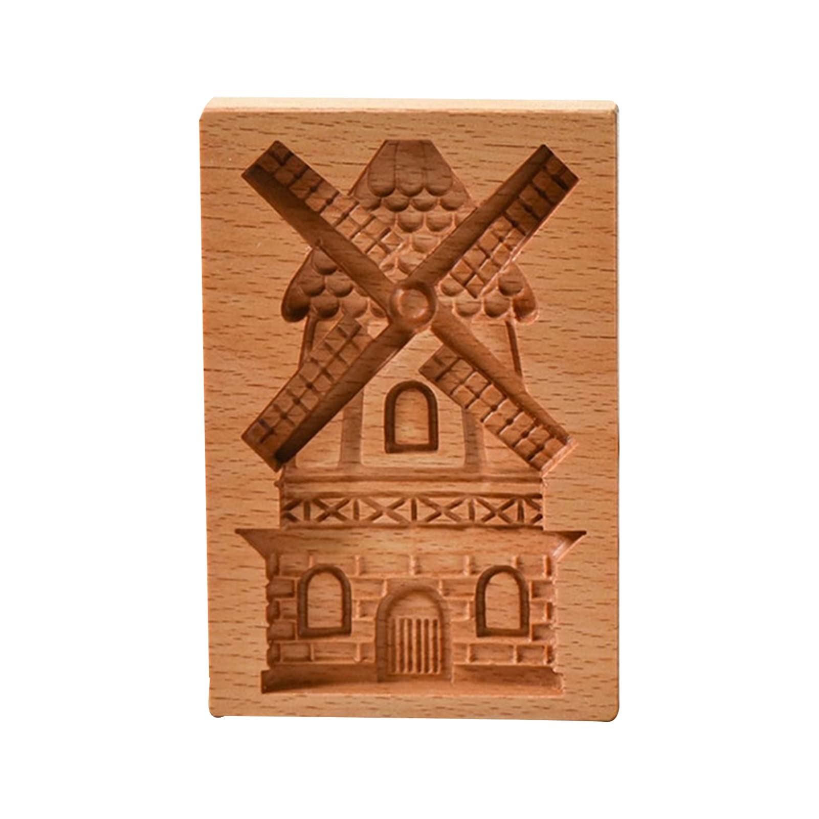 EdirFtra Carved Wooden Baking Cookie Mould, Natural wood Carved Wooden Cookie Mold, Wooden Shortbread Moulds, 3D Carved Wooden Cookie Mould, Wooden Baking Mold Cookie Biscuit Press Stamp Molds,A