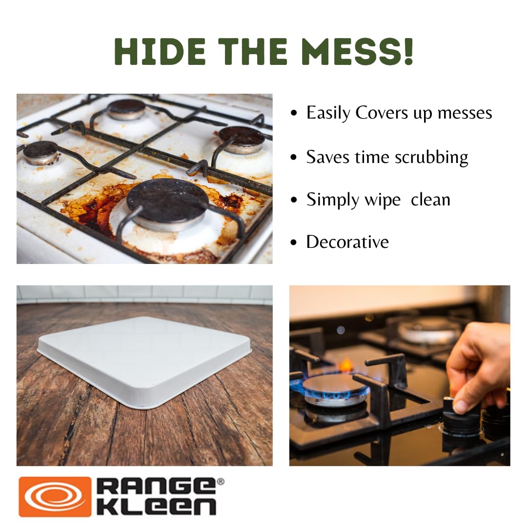 Amazon.com: Range Kleen Stove Burner Covers – 4 White 9.5” Square