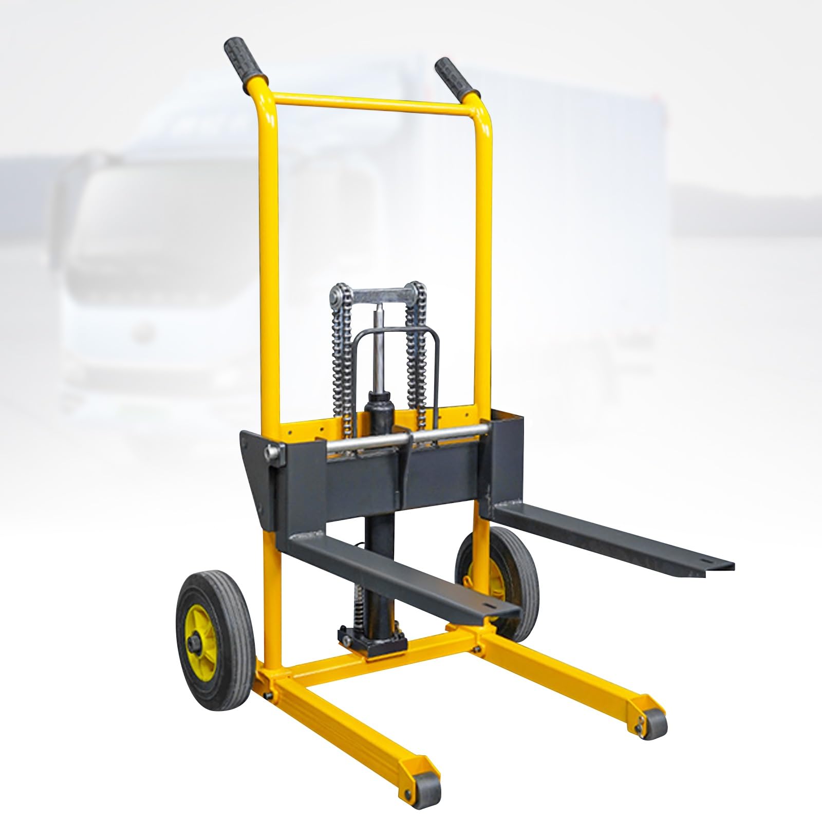 Carro elevador de material hidráulico, elevador manual fácil de operar para carga y apilamiento industrial