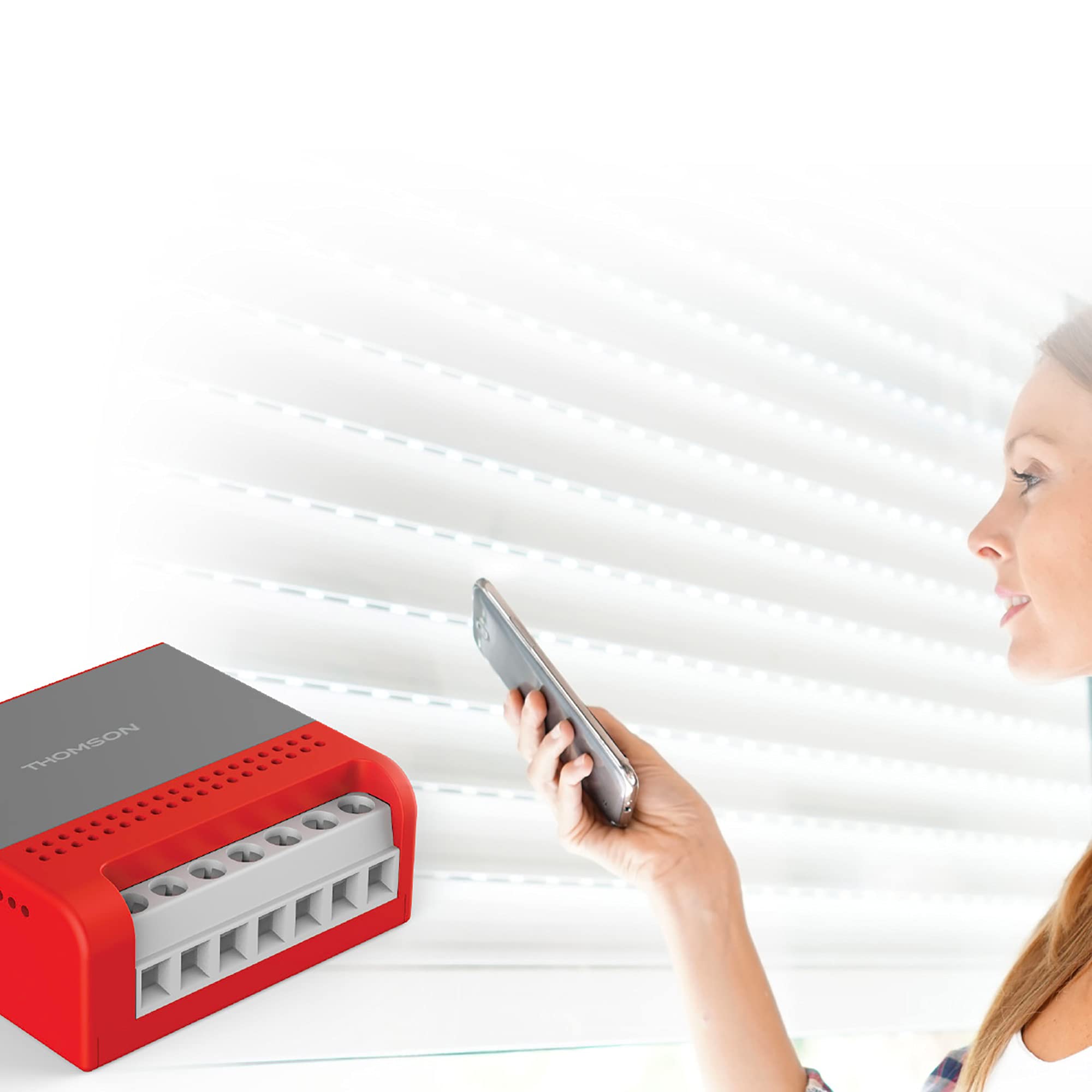 Thomson Module de commande Wifi pour volets roulants et stores compatible assitants vocaux