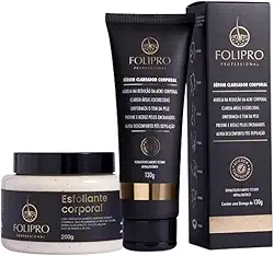 Folipro Kit Clareador Corporal – Sérum 130 g + Esfoliante 200 g | Tratamento para Foliculite, Manchas, Pelos Encravados | Axilas, Glúteos, Virilha | Sem Parabenos