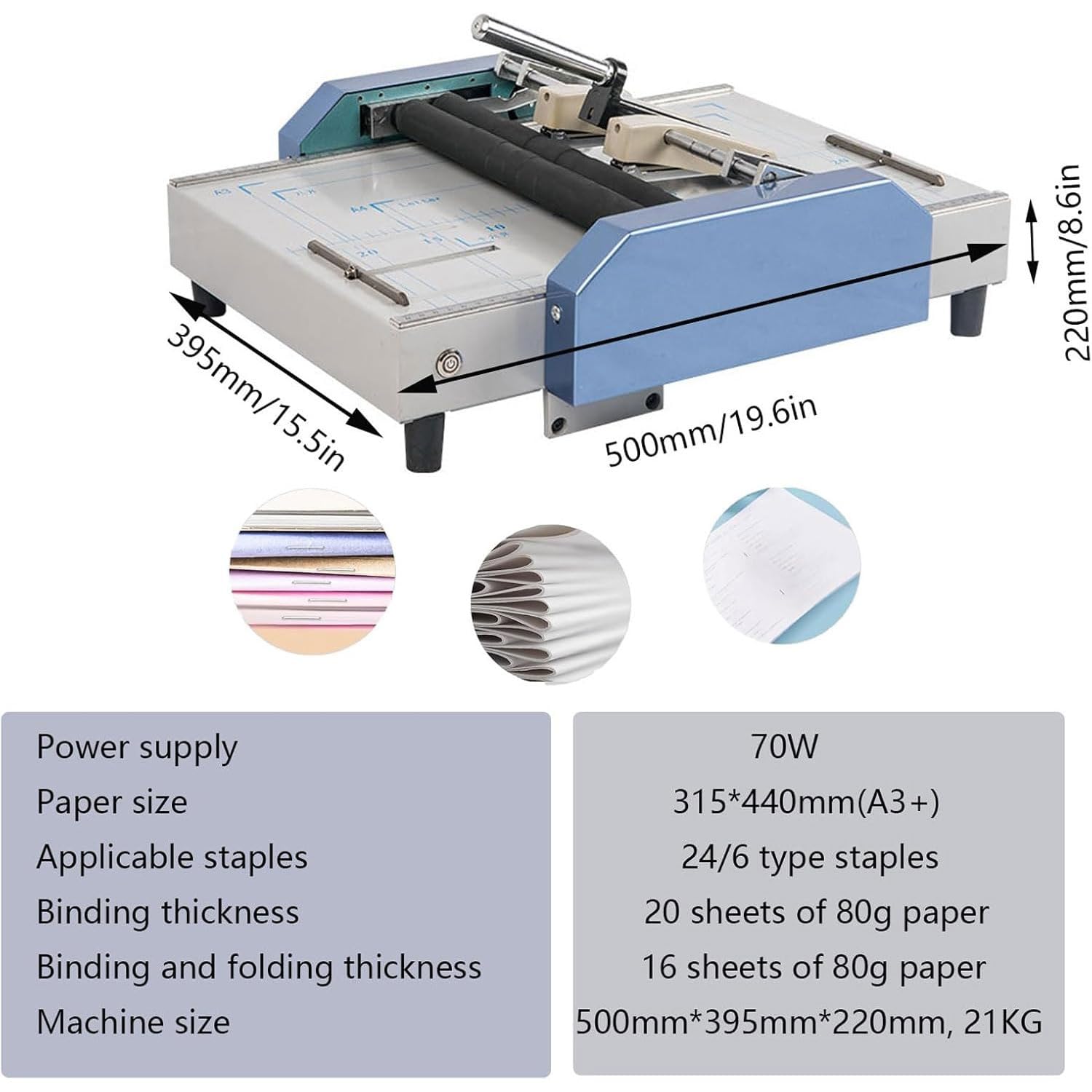 Cucitura elettrica e macchina pieghevole, A3 Brochure Binding Machine, multifunzionale Paper Stapler per scuola ufficio