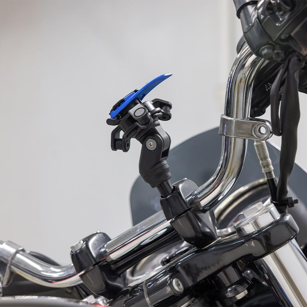 Quad Lock Śruba Mocująca Kierownicy Motocyklowa Uchwyt Telefonu Zestaw z Amortyzatorem Drgań i iPhone 16 Pro MAG Etui