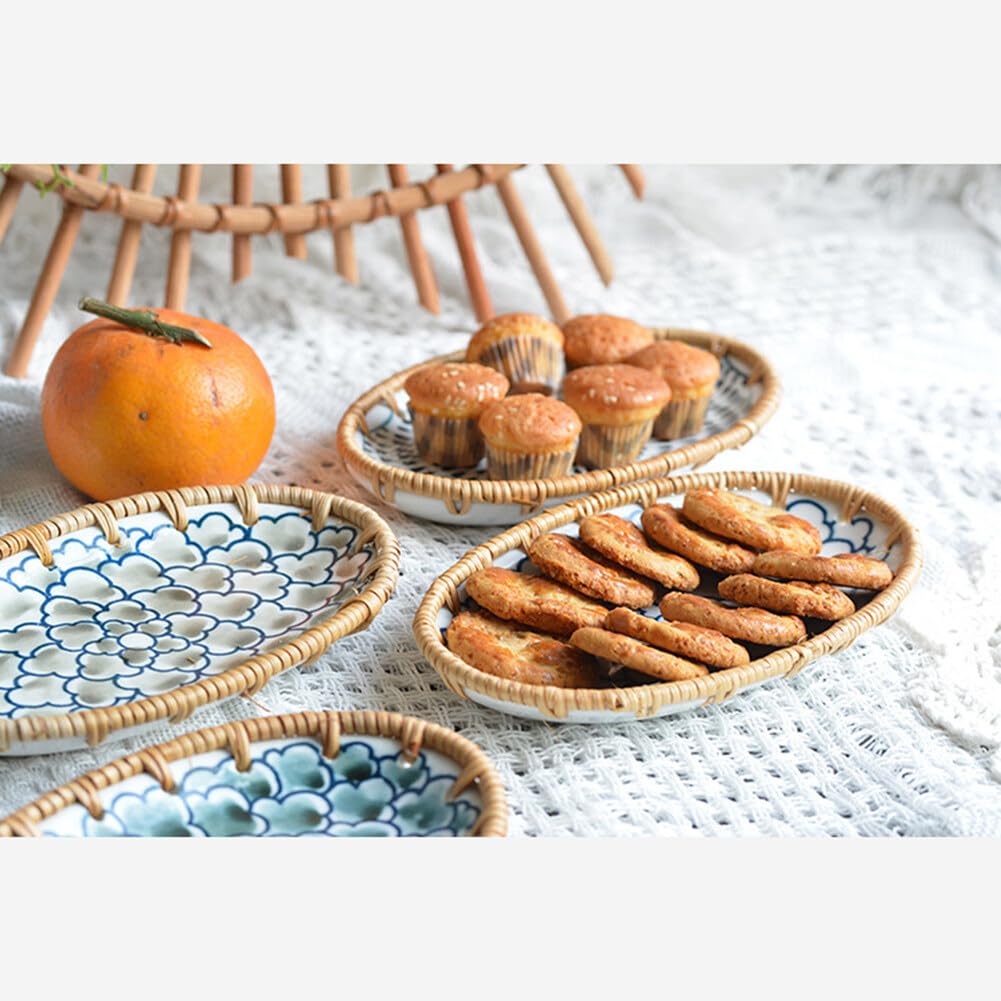 Cestini Portaoggetti In Rattan Cestino Rettangolare Per Il Pane Intrecciato Cesto Rettangolare In Vimini Per Servire Vassoio Cesto Per Frutta In Rattan, Organizzatore Impilabile In Vimini Per(S