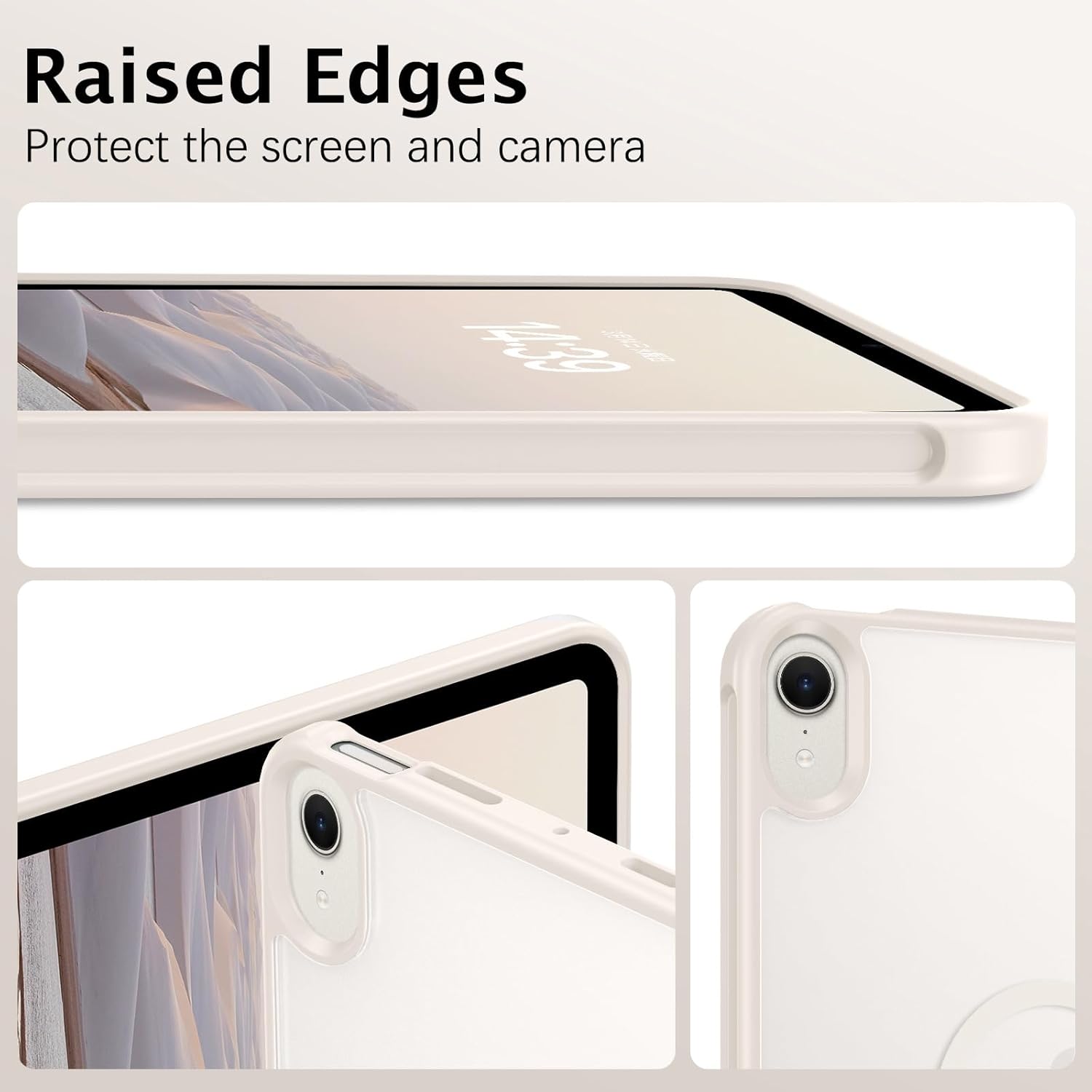 Telaso for iPad mini 7 A17 Pro 2024/iPad Mini 6 2021 8.3 Inch iPad mini 7th/6th Gen Magnetic Case, Translucent Matte Back Soft TPU Bumper Protective Case for iPad mini 7/Mini 6, Stone (Starlight) - Image 5