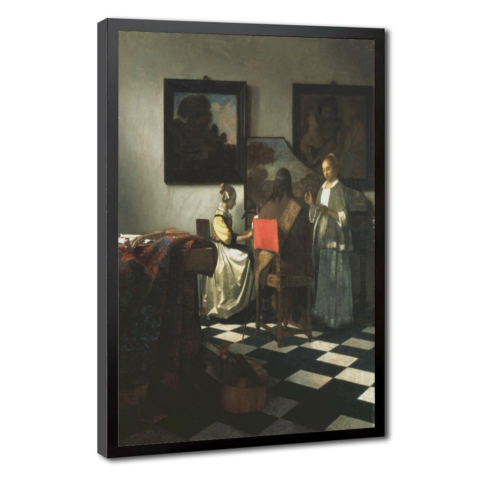 Impression sur toile The Concert Vermeer cadre suspendu 30x45 cm - 8