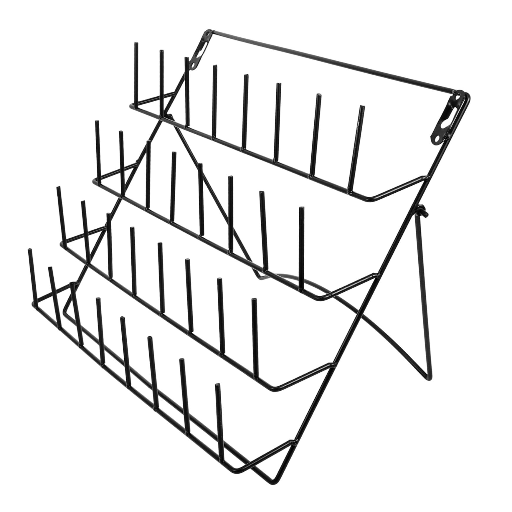 Mobestech Étagère Murale de Laboratoire en Fer, Séchoir pour Verrerie Grosse Capacité, Usage Multifonctionnel, pour Murs et Marchés
