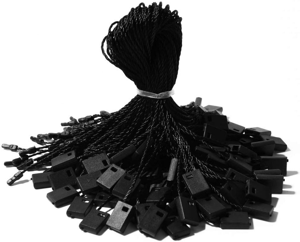 Vactidy Black Nylon Tag String 7" 1000 Pcs Lock Style