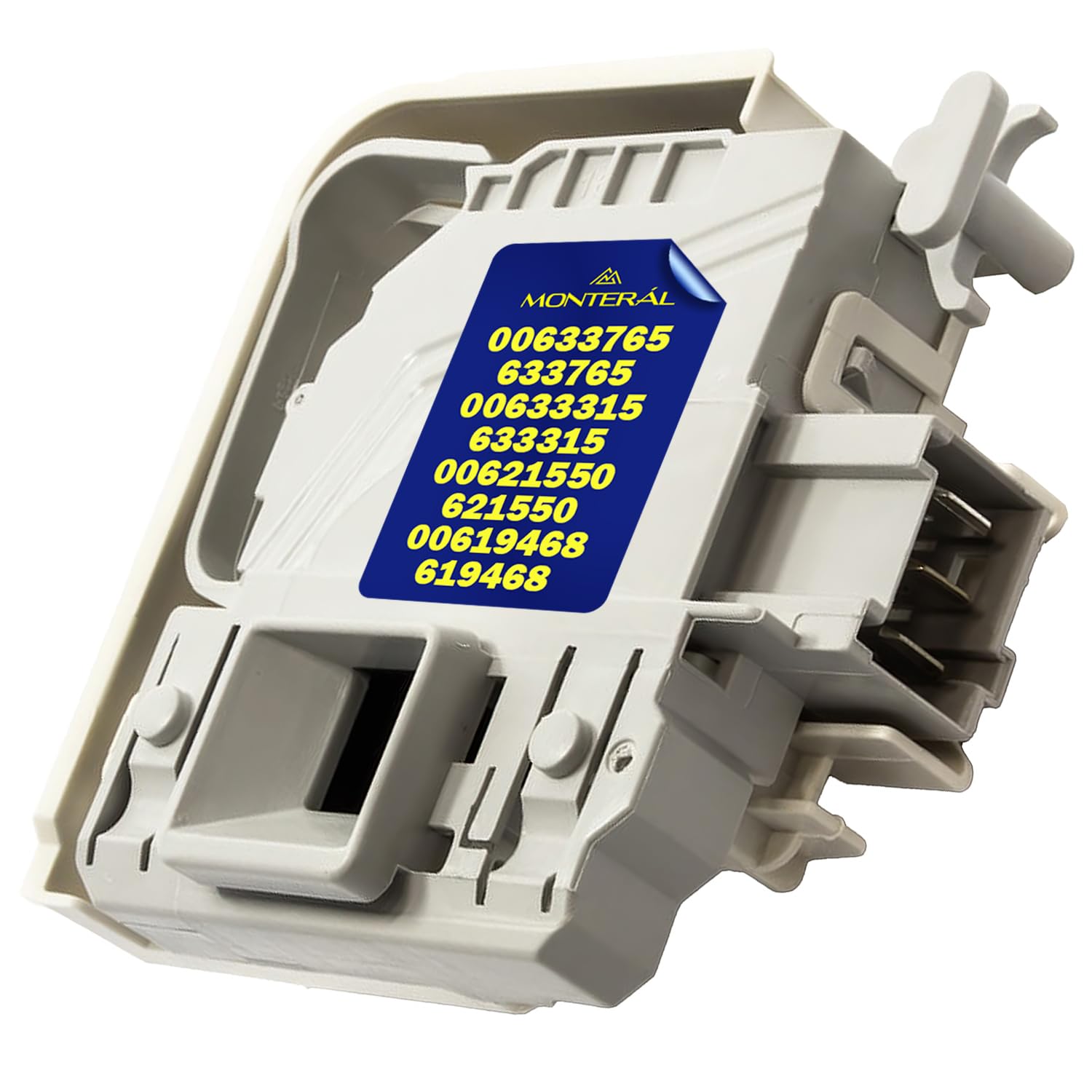 MONTERAL Elettroserratura Per Lavatrice T85 16(6)A 250V - Sostituisce 00619468 00633765 Per Bosch/Siemens/Balay/Neff, 3 Contatti, Con Panno Microfibra