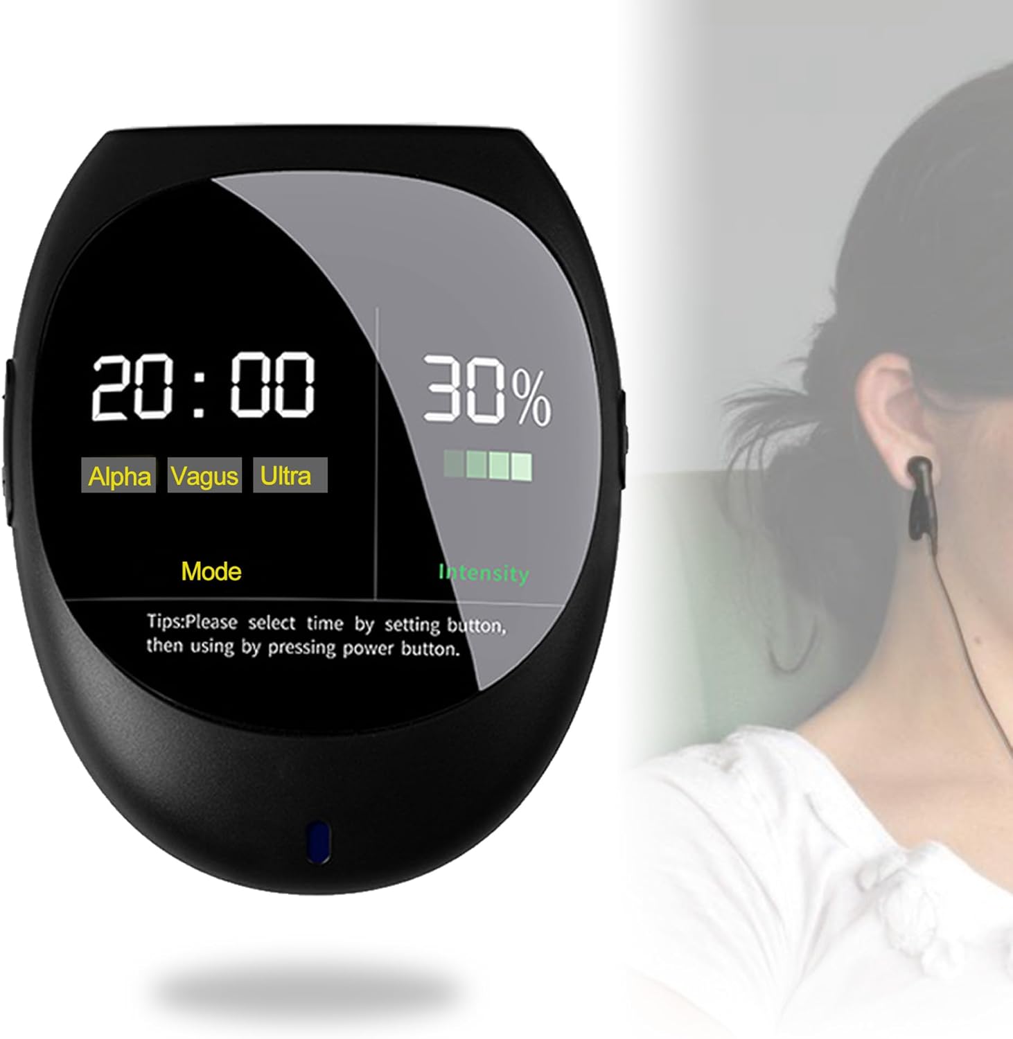 Biothm Ear Clip Device for Relaxation and Vagus Nerve Stimulation Alpha