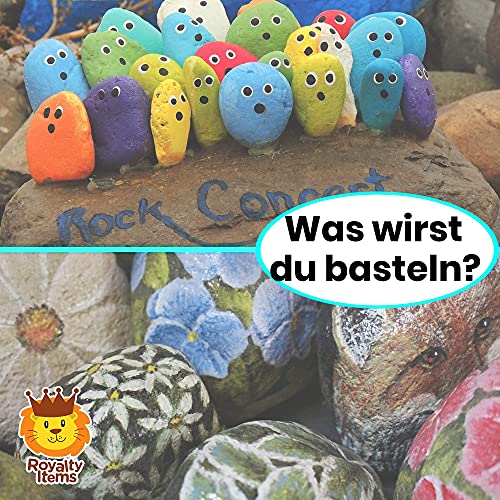 Stenen-Schilderen-Set-I-Rock-Painting-Kit-I-Happy-Stones-I-Knutselen-Voor-Kinderen-I-Acrylverf-Set-Met-10-Stenen-I-Cadeau-Voor-Peuters-Kinderen-Volwassenen-I-Schilderen-I-Kwasten-Verf-Stenen