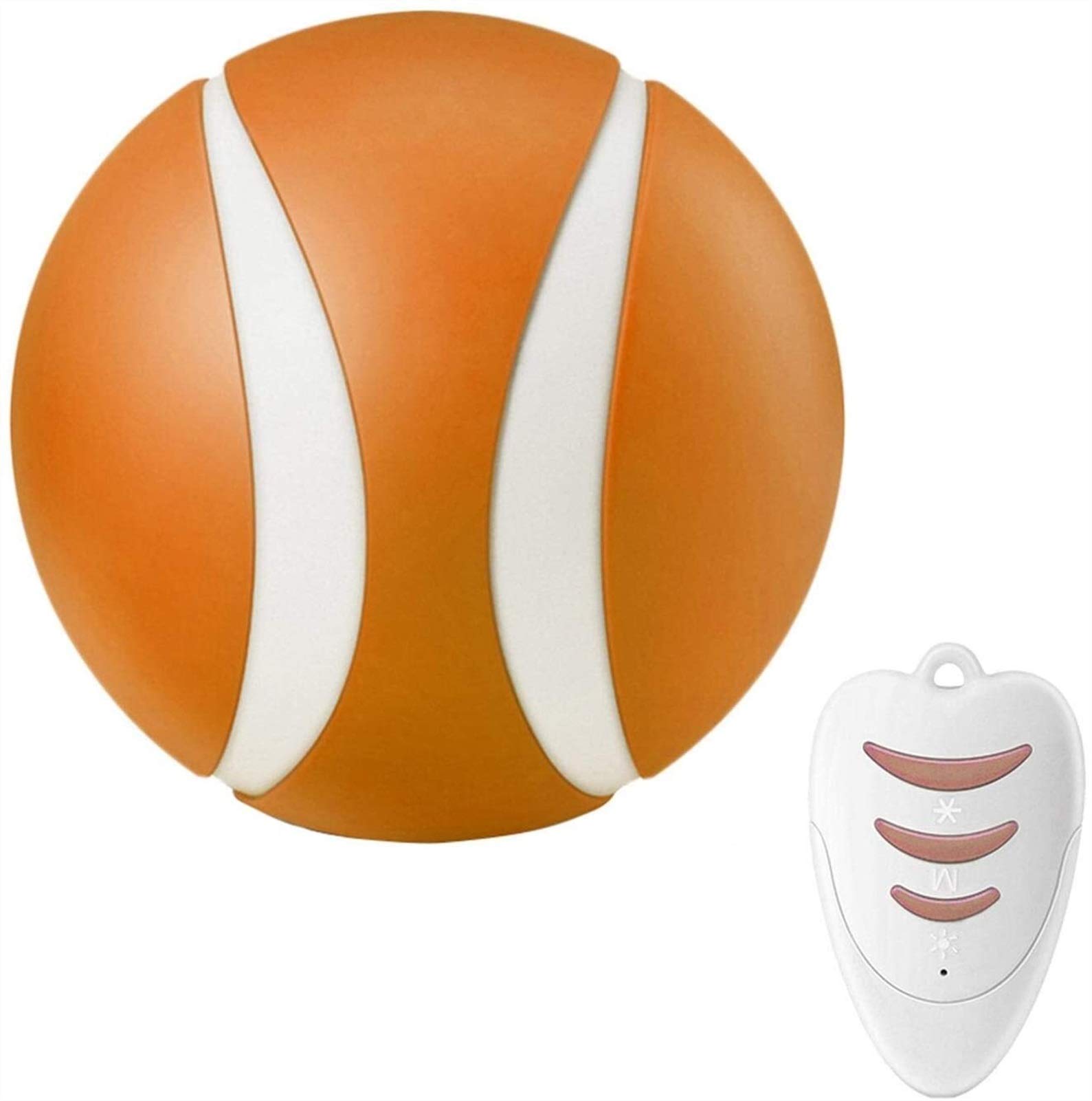 Wicked Ball - Your Pet's Joy When Home Alone, Remote Control Cat Toys USB Electric Pet Ball LED Flashing Ball For Cats Dogs (Color : Orange)