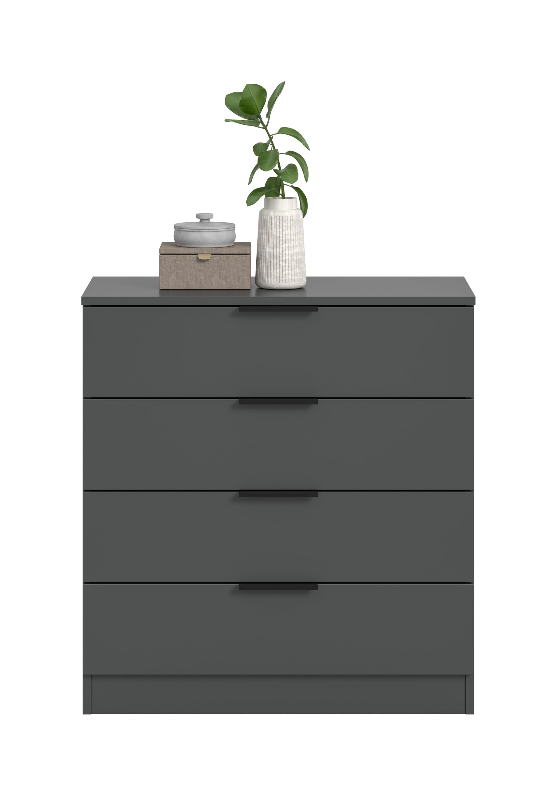 xonox.home – Kommode Kopenhagen 74x80x35 cm in Anthrazit – Kompakte Moderne Kommode mit Stauraum für den Einsatz im Wohnzimmer oder Schlafzimmer – vielseitige & praktische Ordnungshilfe