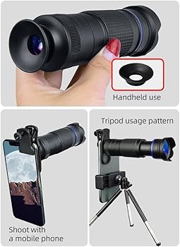 Amazon | Camnoon 36倍電話望遠レンズキット、ミニ三脚、電話クリップ Amazon | Camnoon 36倍電話望遠レンズキット、ミニ三脚、電話クリップ