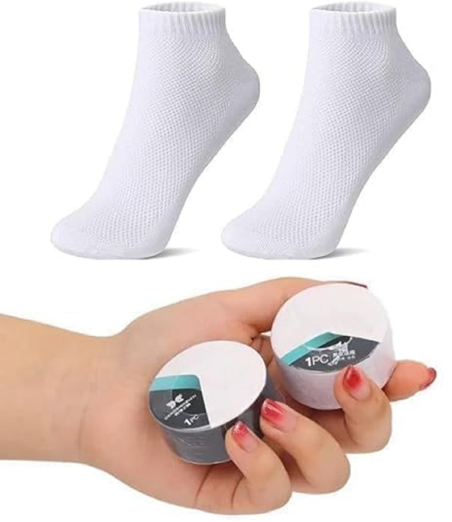 1pair Disposable Cotton Travel Socks Breathable Lightweight Single Use soft Hygienic Hotel Flight Spa Hospital Ankle Portable Compression Thin Athletic Running Middle Cut(multi-Colour)-image-28