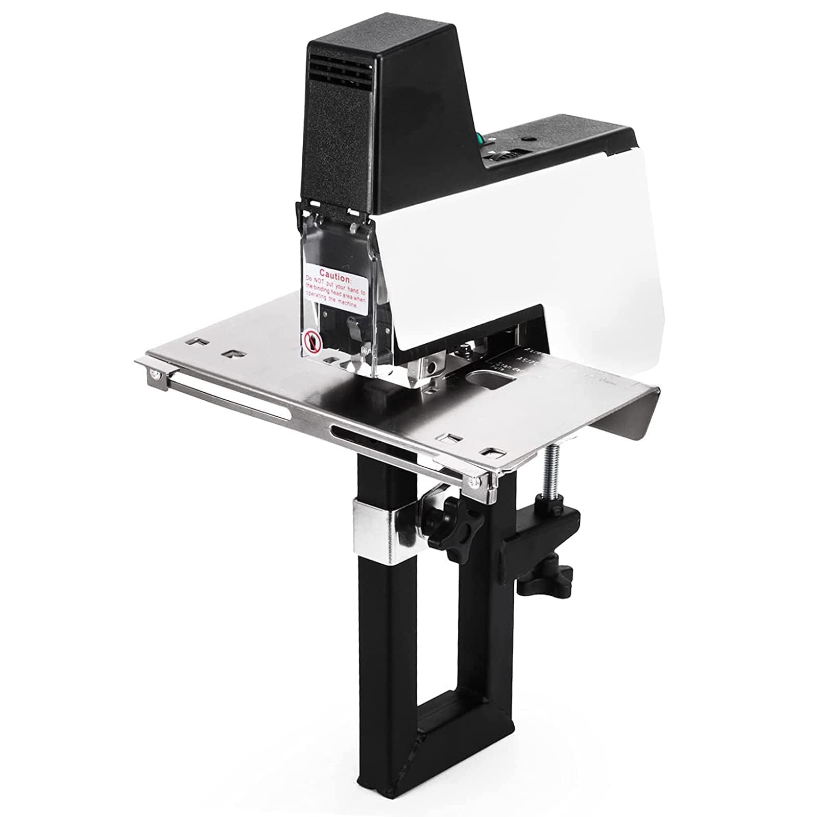 Grapadora de escritorio de alta resistencia, encuadernadora automática de sillín, encuadernadora de libros de 60 clavos/minuto, 2-50 hojas, profundidad de clavado de 100 mm, para imprentas, oficinas