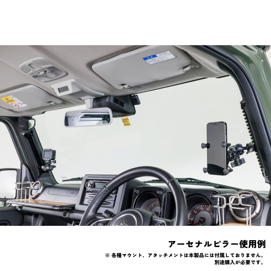DAMD アーセナルピラー JB64/74ブラック 運転席/助手席　左右セット Arsenal Pillar for JIMNY (JB64/74) | DAMD ONLIN