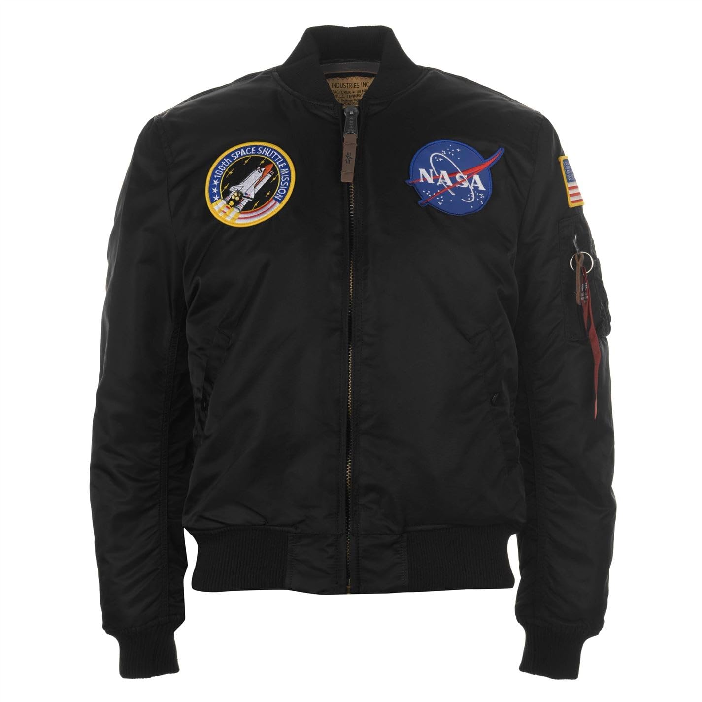 Alpha Industries Men's Noir Bomber Ma-1 Vf Nasa