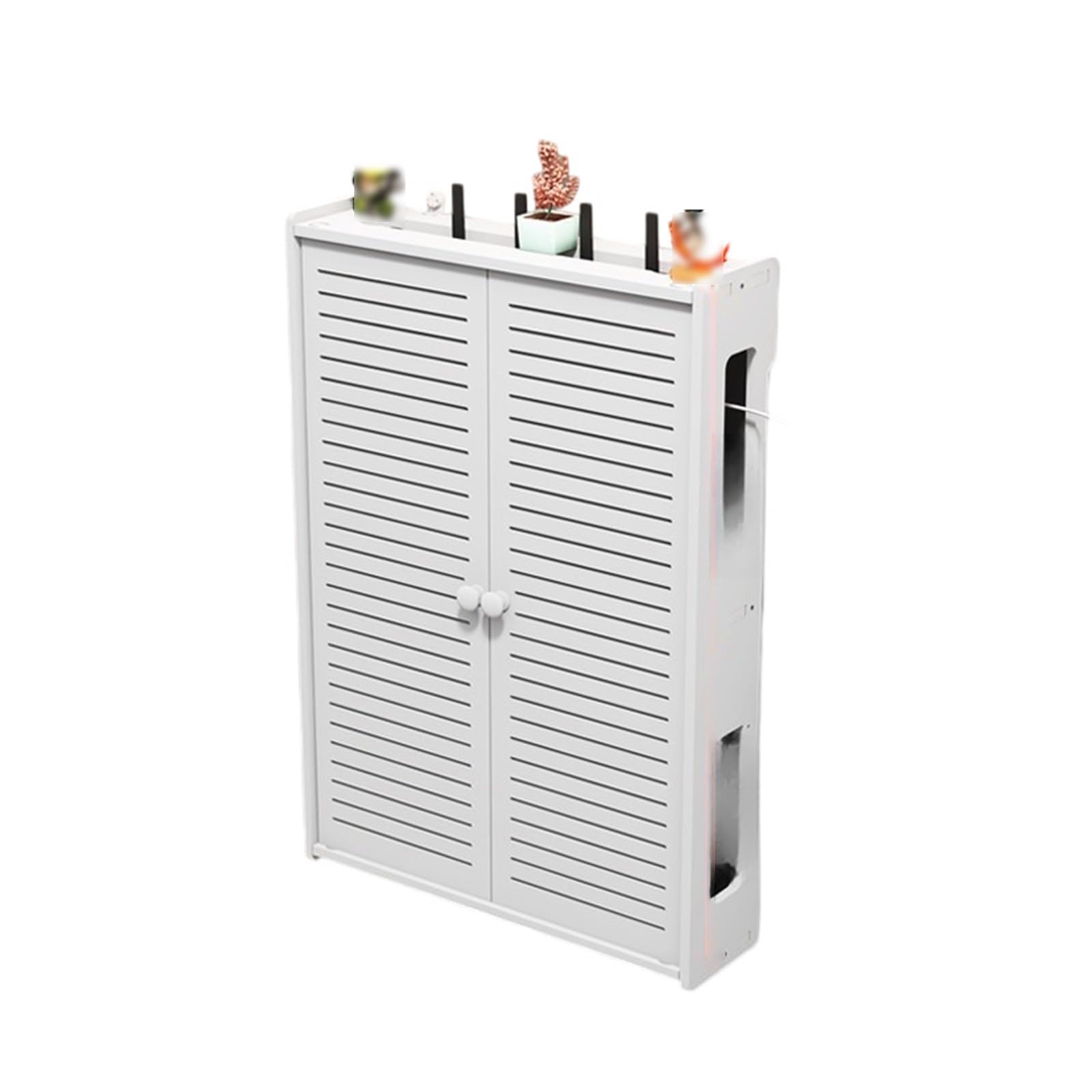 Montowany na ścianie router WiFi Sto Box, szafka na kabel, zmontowana do domu i biura, 40 x 11 x 58 cm / 15.8x4.3x22.8in (15,8 x 4,3 x 22,8 cala), półka na router, oszczędność miejsca