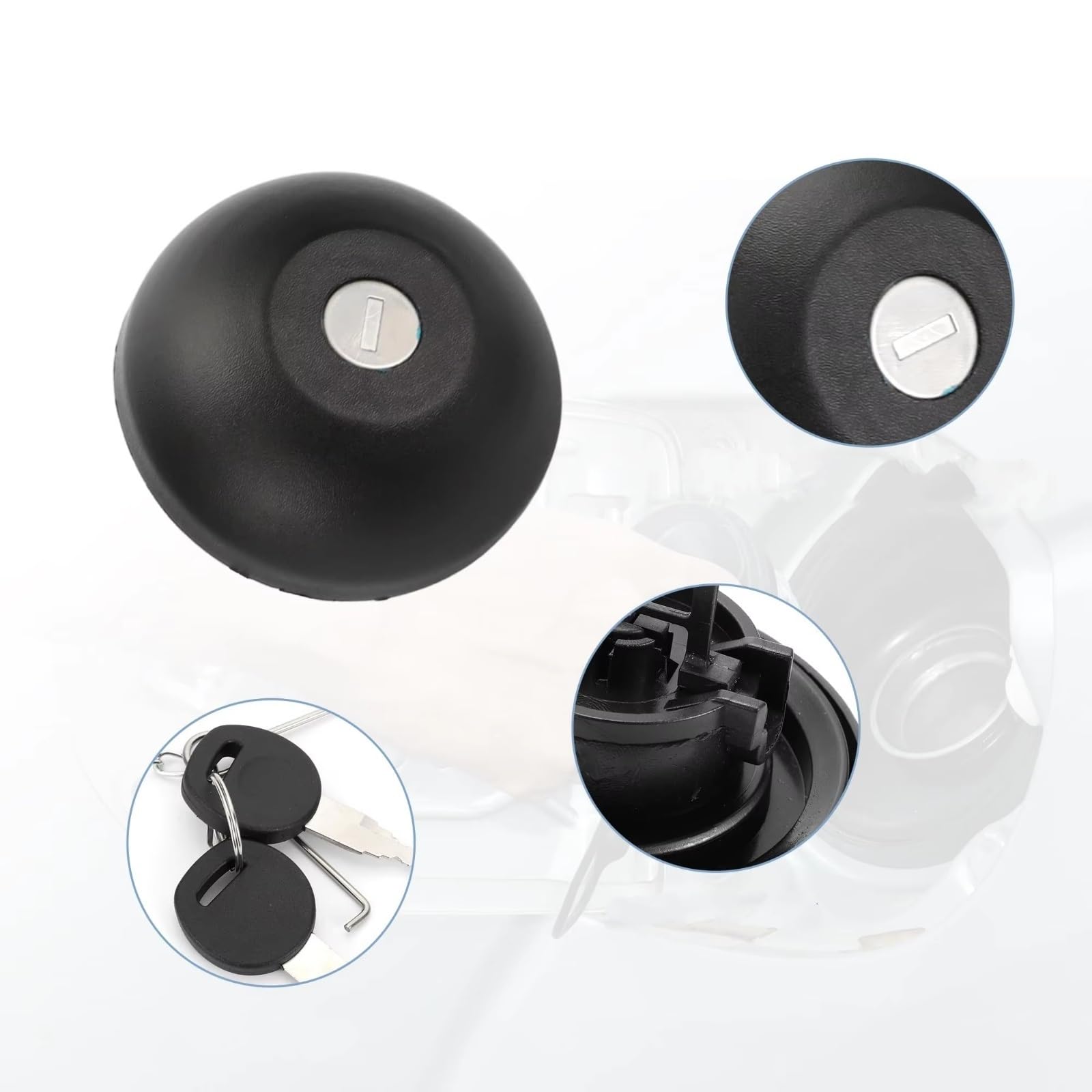 Tapón del depósito de Combustible para Nissan Interstar 2003-2010 y Primastar 2002-2014. Tapón del depósito de Gasolina con Cerradura y 2 Llaves. 7701471227