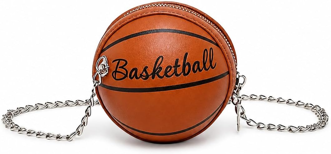 Basketball Purse Womens Ball Bag - Girls Novelty Gift Mini Handbag Clutch