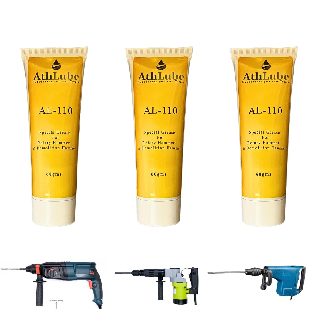 Rept Athlube Rotary & Demolition Hammer Grease - Universal Compatibility, Pack of 3 Tubes, 60gm each - Premium Lubrication for All Brands (B0CSZ7ZB9J) Amazon Price History, Amazon Price Tracker