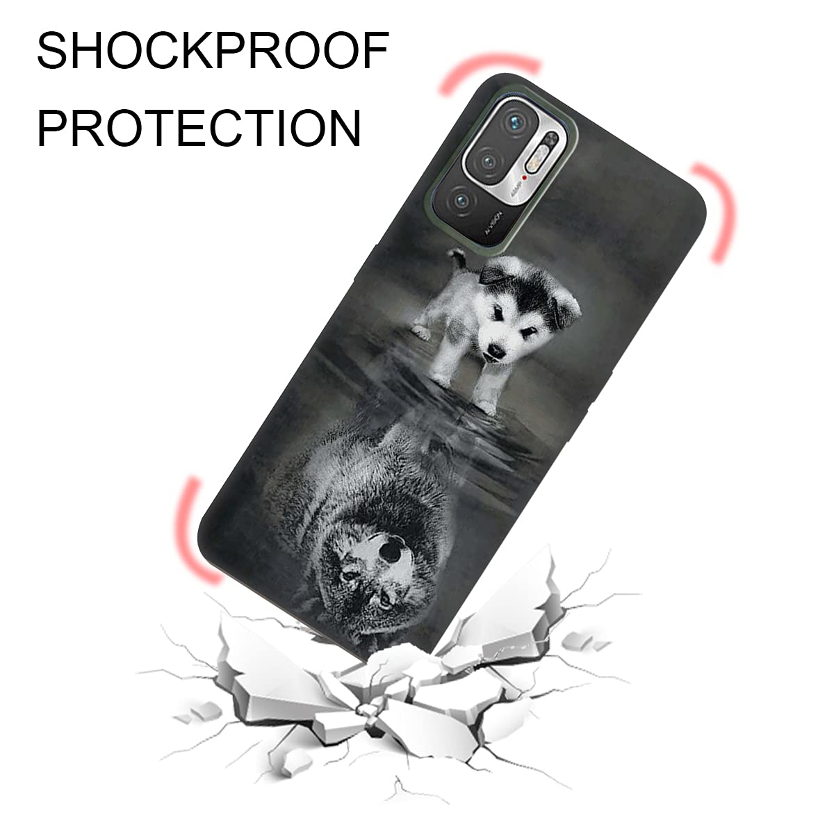 DiaryTown Cover Per Xiaomi Redmi Note 10 4G – Custodia In Silicone Nero Con Disegno Due Gatti, Morbida E Antiurto - 2