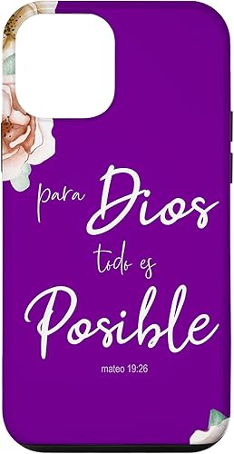 iPhone 12 mini PARA DIOS TODO ES POSIBLE Mateo 19 26 Biblia Cristiano Case