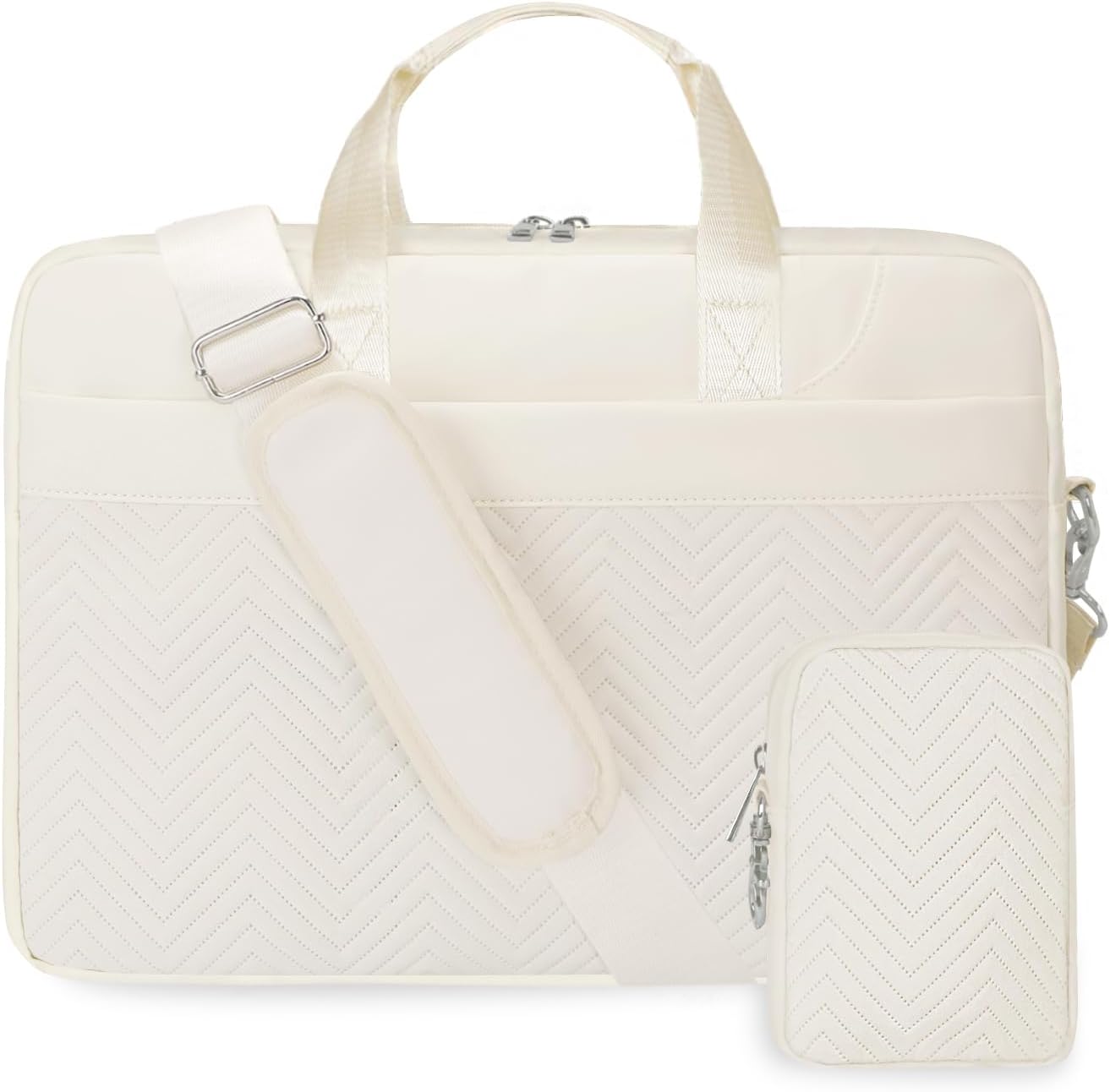 Bosidu Laptop Briefcase for Women 15.6 Inch Waterproof Laptop Work Bag with Clutch Purse Computer Messenger Bag for Women