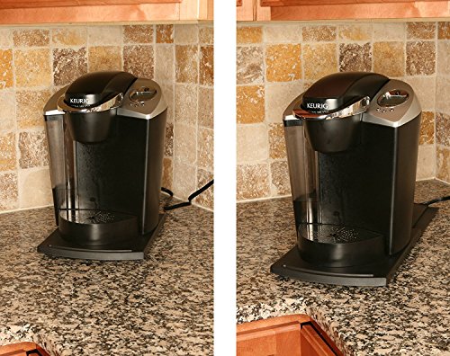 Kitchen Caddy Sliding Coffee Tray 12", Cheaboom Premium Bpa-Free Abs Under Cabinet Appliance Coffee Maker Toaster Countertop Storage Moving Slider With Smooth Rolling Wheels (Black 1 Pack) #TOP5