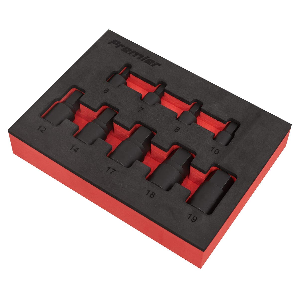 Low Profile Impact Hex Socket Bit Set 1/4" & 3/8" Sq Drive 9Pc - Metric 5054511827248