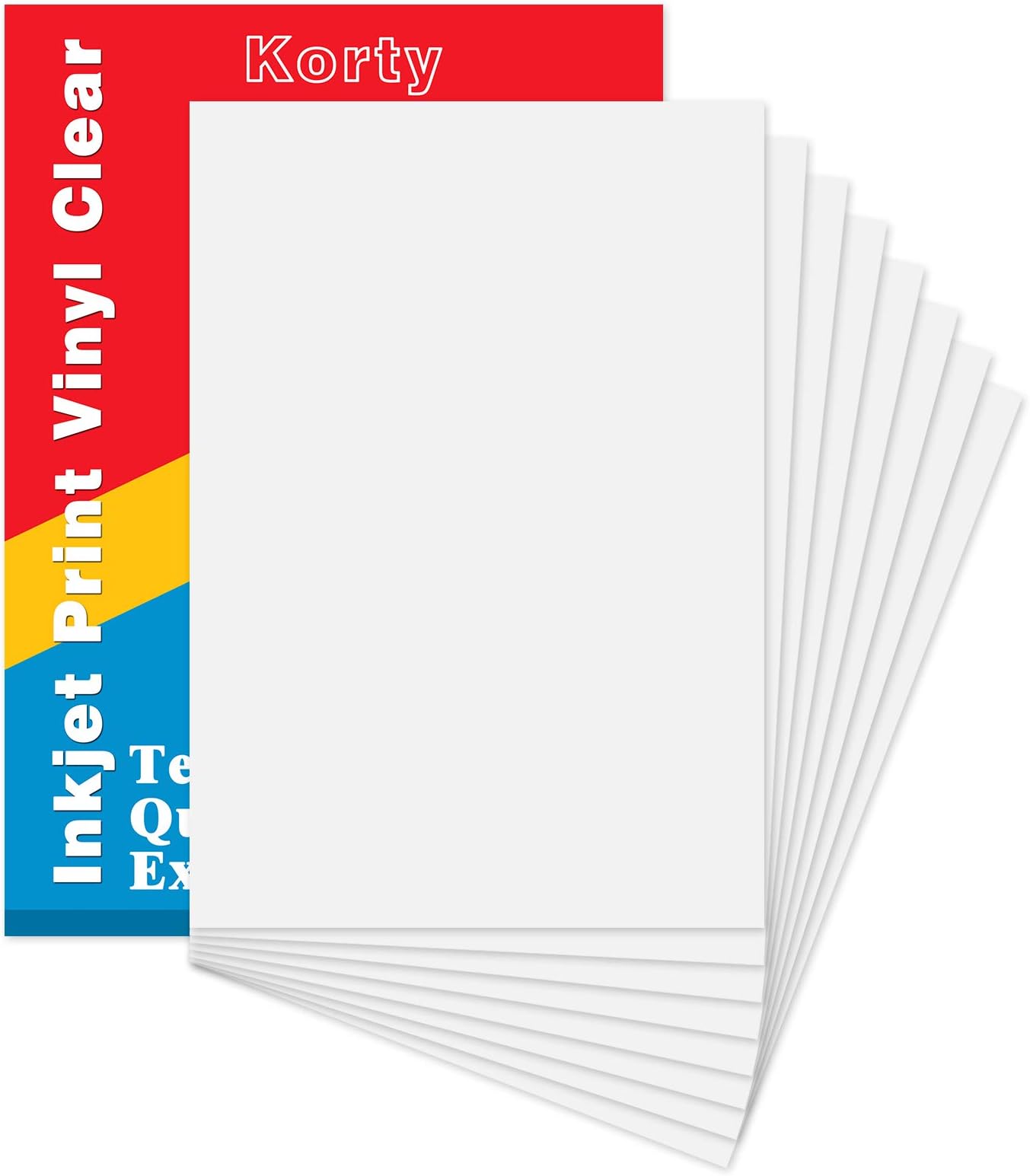 Printable Vinyl for Inkjet Printer,20 Sheets 8.3"x 11.7" Clear Premium Sticker Paper,Transparent Paper Sheet for DIY Crafts Stickers,Dries Quickly