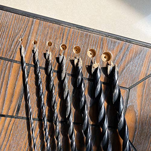 Comoware Extra Long Brad Point Drill Bit Set - 300Mm Carbon Steel Wood Drill Bit Set For Hardwood, Plywood, Plastic, Aluminum, 7Pcs | 1/8'', 3/16'', 1/4'', 5/16'', 3/8'', 7/16'', 1/2'' (7 Pcs) #TOP5