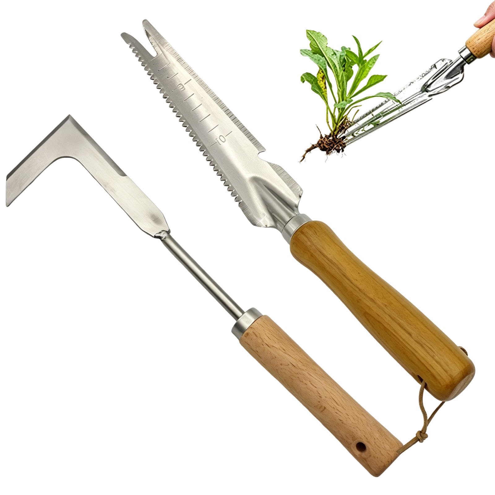 2 Pcs Patio Weed Remover Tool Multifunctional Weeding Digger Root Extractor, Lawn Weed Remover Tool Perfect for Lawn Yard Patio Farm Flower Bed Vegetable Plot Courtyard Outdoor Landscape Maintenance