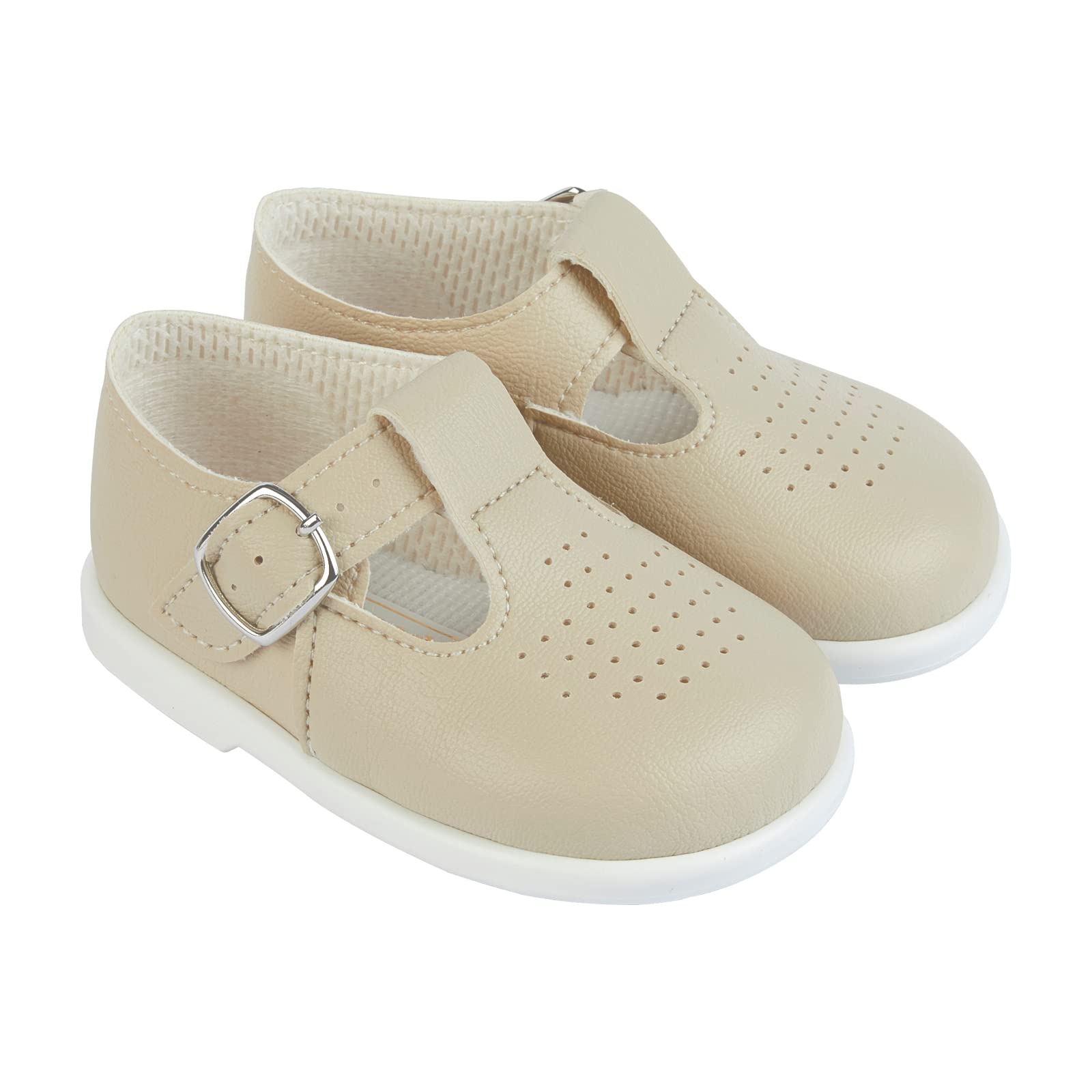 Chaussons D'éveil Pour Bébé Fille Sterntaler - En Toile, Semelle Antidérapante Cousue - Doublure Jersey - Taille Unique Selon âge - 2