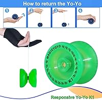Vista 4 de MAGICYOYO K1 Yoyos - Pelota de yoyo profesional sensible para niños y adultos con guante de yoyo+ estuche de yoyo+apilamientos+12 cuerdas de yoyo