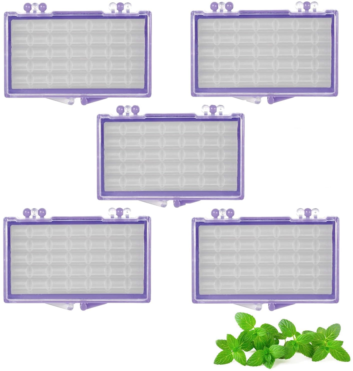 AmeriCan Goods 5/Pack Mint Flavor Orthodontic Wax for Braces Vitamin E & Aloe, Pre-Cut Wax Cubes Comfort Covers for Braces