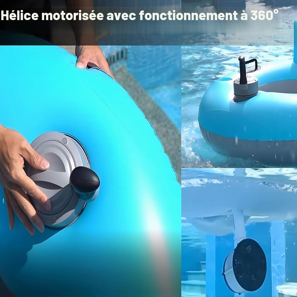 Vivez Une expérience de avec Le Fauteuil Flottant électrique, Le Matelas de Piscine motorisé Gonflable et Le transat motorisé équipé d'une Tige