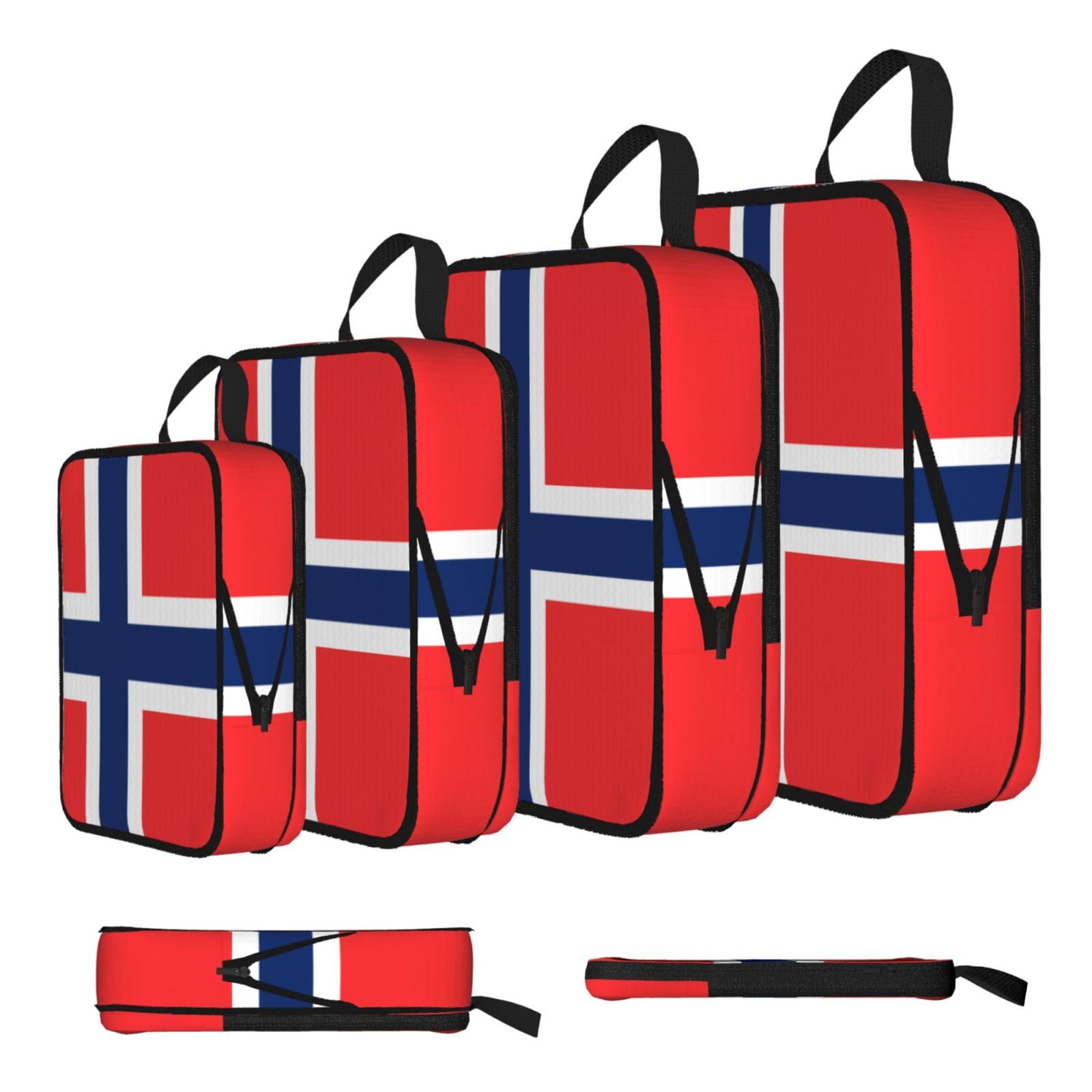 Norwegian flag Compression Packing Cubes 4 Piece Set