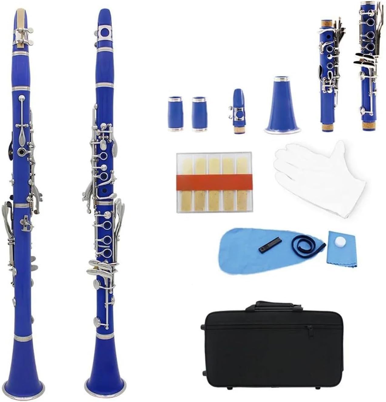 Clarinet Bb 17 Key Portable Clarinet Instrument Professional Clarinet