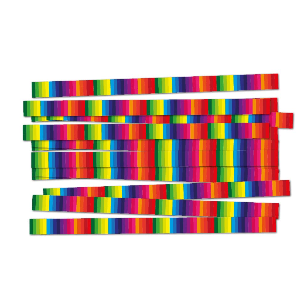 Rainbow Stripes Display Borders Classroom Trimmers, Multicoloured - Image 2